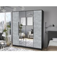 Шкаф распашной Интерлиния Концепт КТ-Ш4з (бетон/антрацит) - Превью изображения №5 — Интернет-магазин ПроЗаказ