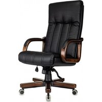Офисное кресло Бюрократ T-9932Walnut (черный, экокожа) - Превью изображения №2 — Интернет-магазин ПроЗаказ