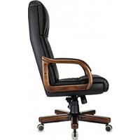 Офисное кресло Бюрократ T-9932Walnut (черный, экокожа) - Превью изображения №3 — Интернет-магазин ПроЗаказ