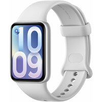 Xiaomi Smart Band 10 Pro M2552B1 (серебристый, со светло-серым силиконовым ремешком, международная версия)