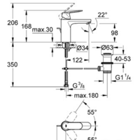 Смеситель Grohe Eurosmart Cosmopolitan 23325000 - Превью изображения №2 — Интернет-магазин ПроЗаказ