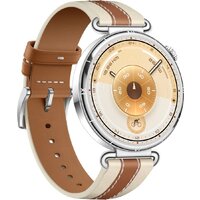 Умные часы Huawei Watch GT 6 41 мм (серебристый, с коричневым кожаным ремешком, международная версия) - Превью изображения №3 — Интернет-магазин ПроЗаказ
