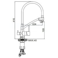 Смеситель Ledeme L4855Y-3 - Превью изображения №2 — Интернет-магазин ПроЗаказ