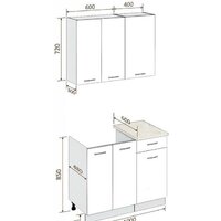 Готовая кухня Кортекс-мебель Корнелия Лира-лайт 1м (дуб сонома/марсель) - Превью изображения №3 — Интернет-магазин ПроЗаказ