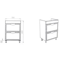  Viant Тумба с умывальником Лима Como 60 VLIM60CO-T2Y+S-UM-COM60/1-w - Превью изображения №6 — Интернет-магазин ПроЗаказ