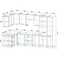 Готовая кухня Интерлиния Мила Лайт 1.68x3.2 правая (белый платинум/белый платинум/дуб бунратти) - Превью изображения №6 — Интернет-магазин ПроЗаказ