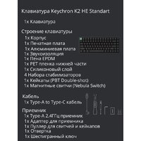 Клавиатура Keychron K2 HE Standart Edition Black K2H-J1 (Nebula Magnetic) - Превью изображения №12 — Интернет-магазин ПроЗаказ