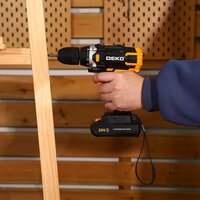 Дрель-шуруповерт Deko Banger 20V ONE + Set 63 083-1043 (с 2-мя АКБ, кейс) - Превью изображения №6 — Интернет-магазин ПроЗаказ