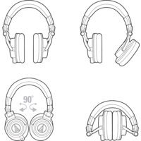 Наушники Audio-Technica ATH-M50x (белый) - Превью изображения №8 — Интернет-магазин ПроЗаказ