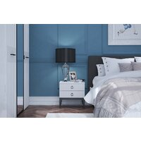 Тумба Ангстрем Хилтон спальня ХТ-302.03 (Д) исп.3 (Д1, белый премиум) - Превью изображения №2 — Интернет-магазин ПроЗаказ