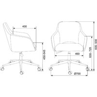 Офисное кресло Бюрократ CH-380SL (серая жемчужина Italia 26) - Превью изображения №5 — Интернет-магазин ПроЗаказ