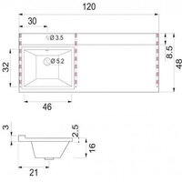 Умывальник Misty Гавана 120 D L - Превью изображения №6 — Интернет-магазин ПроЗаказ