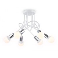 Люстра средней высоты Ambrella light Traditional TR80417/5 WH/CH (белый/хром ) - Превью изображения №6 — Интернет-магазин ПроЗаказ