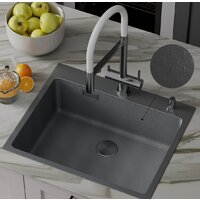 Кухонная мойка Roxen Snake 560220-60-BS PVD графит/текстурная поверхность (с коландером и дозатором) - Превью изображения №3 — Интернет-магазин ПроЗаказ