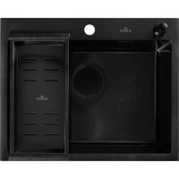 Кухонная мойка Roxen Snake 560220-60-BS PVD графит/текстурная поверхность (с коландером и дозатором) - Превью изображения №7 — Интернет-магазин ПроЗаказ