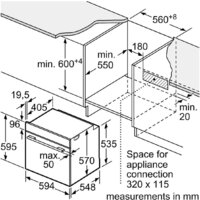 Электрический духовой шкаф Bosch Serie 6 HJG852YS0 - Превью изображения №4 — Интернет-магазин ПроЗаказ