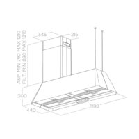 Кухонная вытяжка Elica Ikona Maxxi Pure BL MAT/F/120 - Превью изображения №2 — Интернет-магазин ПроЗаказ