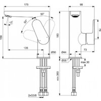 Смеситель Ideal Standard Cerafine BC555XG - Превью изображения №2 — Интернет-магазин ПроЗаказ