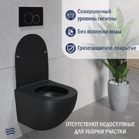 Унитаз подвесной Lauter Sulzdorf с микролифтом и кнопкой смыва 219704E (белый/черный) - Превью изображения №7 — Интернет-магазин ПроЗаказ