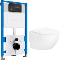 Унитаз подвесной Lauter Sulzdorf с микролифтом и кнопкой смыва 219704E (белый/черный) - Превью изображения №2 — Интернет-магазин ПроЗаказ