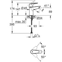 Смеситель Grohe Bauedge 23330001 - Превью изображения №5 — Интернет-магазин ПроЗаказ