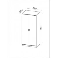 Шкаф распашной Mio Tesoro Мини 2 двери 2.07.01.030.3 (сонома) - Превью изображения №4 — Интернет-магазин ПроЗаказ