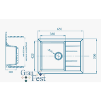 Кухонная мойка GranFest GF-Q650L (бежевый) - Превью изображения №2 — Интернет-магазин ПроЗаказ