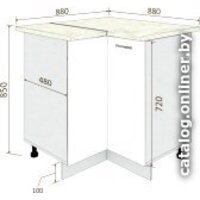 Шкаф напольный Кортекс-мебель Корнелия Лира НШУ угловой (салатовый/марсель) - Превью изображения №5 — Интернет-магазин ПроЗаказ