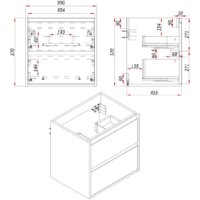  ЗОВ Тумба с умывальником Парма 100 P100LAN0MAMC1B-OL100 (антрацит/аттик) - Превью изображения №4 — Интернет-магазин ПроЗаказ