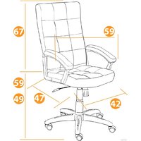 Офисное кресло TetChair Trendy (флок/ткань, серый) - Превью изображения №12 — Интернет-магазин ПроЗаказ