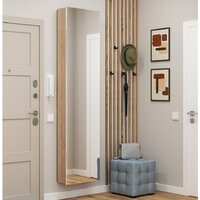 Тумба для обуви Трия Тип 16 с зеркалом (дуб сонома/белая шагрень) - Превью изображения №10 — Интернет-магазин ПроЗаказ