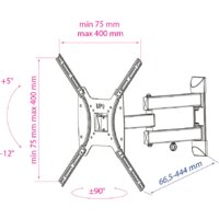 Кронштейн для телевизора Kromax OPTIMA-404 (черный) - Превью изображения №3 — Интернет-магазин ПроЗаказ