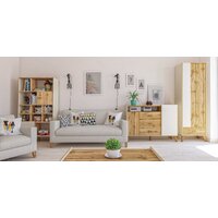 Тумба Неман мебель Сканди МН-036-02 (дуб вотан-белый) - Превью изображения №6 — Интернет-магазин ПроЗаказ