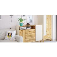 Тумба Неман мебель Сканди МН-036-02 (дуб вотан-белый) - Превью изображения №7 — Интернет-магазин ПроЗаказ