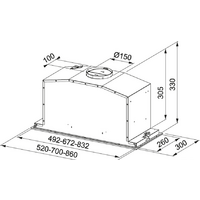 Кухонная вытяжка Franke Inca Lux FBI 537 XS/BK 305.0528.070 - Превью изображения №2 — Интернет-магазин ПроЗаказ