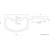 Умывальник Santek Балтика-65 65x44.5 (1.WH20.7.775) - Превью изображения №2 — Интернет-магазин ПроЗаказ