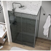 Душевая стенка Grossman Galaxy 80x195 200.K33.01.80.42.10 (графит сатин/стекло тонированное) - Превью изображения №8 — Интернет-магазин ПроЗаказ