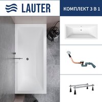 Lauter Oasis 180 21203080 (с ножками и сифоном 21Y11030 хром)