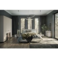 Тумба Ангстрем Милагро спальня МИ-300.10 (Д1, кашемир серый/камень пьетра/черный графит) - Превью изображения №3 — Интернет-магазин ПроЗаказ