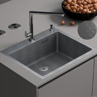 Roxen Snake 560220-60-S сатин/текстурная поверхность (с коландером и дозатором)