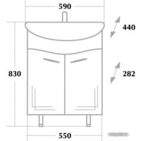  Onika Тумба под умывальник Лада 60.11 (белый) [106002] - Превью изображения №4 — Интернет-магазин ПроЗаказ