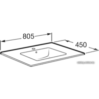 Умывальник Roca Debba (Victoria-N) 80.5x45 [32799C000] - Превью изображения №7 — Интернет-магазин ПроЗаказ