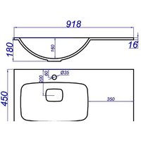 Умывальник Aqwella Malaga 900 (левый) - Превью изображения №2 — Интернет-магазин ПроЗаказ