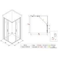 Душевой уголок Roxen Caspia 55060-90B 90х90 - Превью изображения №15 — Интернет-магазин ПроЗаказ