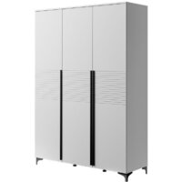 Bravo Мебель Брента ШР-3 (белый снег/лак белый)