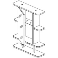  СанитаМебель Шкаф с зеркалом Камелия-03.54п (правый, белый) - Превью изображения №2 — Интернет-магазин ПроЗаказ