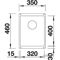 Кухонная мойка Blanco Subline 320-U (антрацит) - Превью изображения №2 — Интернет-магазин ПроЗаказ