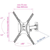 Кронштейн для телевизора Kromax OPTIMA-403 (черный) - Превью изображения №3 — Интернет-магазин ПроЗаказ