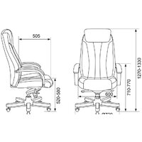 Офисное кресло Бюрократ T-9922WALNUT/BLACK (черный) - Превью изображения №5 — Интернет-магазин ПроЗаказ
