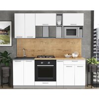 Готовая кухня Интерлиния Мила Лайт 2.0 ВТ (белый платинум/белый платинум/дуб бунратти) - Превью изображения №5 — Интернет-магазин ПроЗаказ